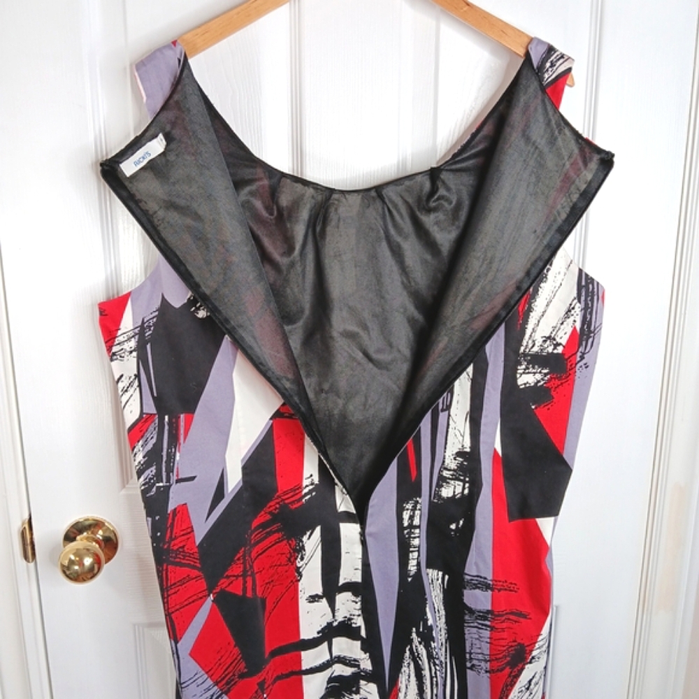 NWOT Ricki's Plus Size 18 MultiColor Sleeveless Dress Knee Length Career Party - Picture 10 of 15